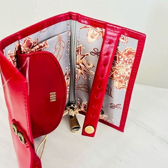 HOBO Allure Leather Jewelry Roll Case, Travel Jewelry Case, Red, NWT - Picture 11 of 14